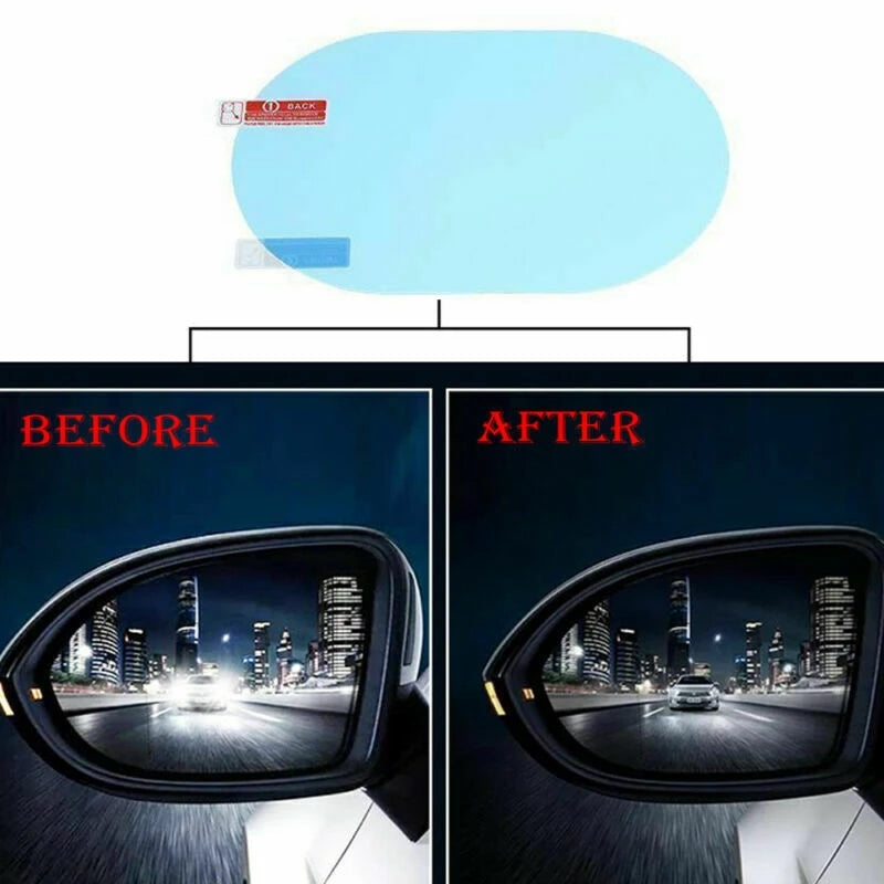 Keep Your Car Rear Lenses Clear & Protected in Rainy Weather with These 2pcs Anti-Rain Clear Film Stickers!