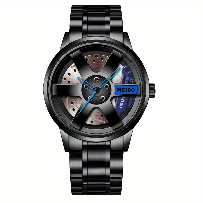 Men's Quartz Watch, Round Circle Case Stainless Steel Wristwatch For Men, Ideal choice for Gifts