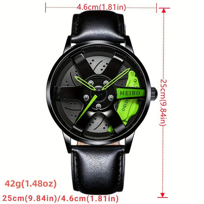 Men's Quartz Watch, Round Circle Case Stainless Steel Wristwatch For Men, Ideal choice for Gifts