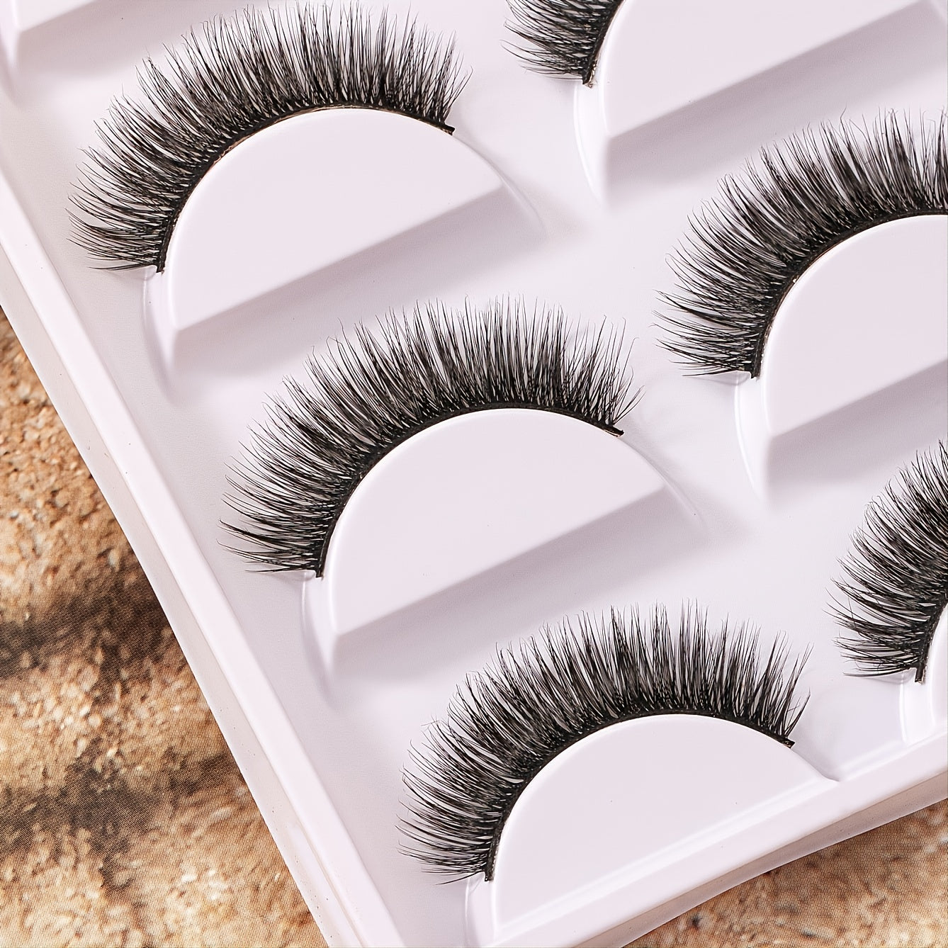 5 Pairs of Natural-Looking 3D Mink False Eyelashes - Fluffy, Wispy & Long-Lasting!