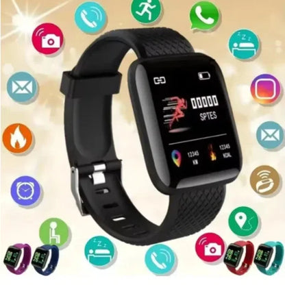 Multifunction Smart Watch For Men Women Kids Message Remind Music Control Sport Step Calories D13 Smartwatch Alarm Clock 116Plus