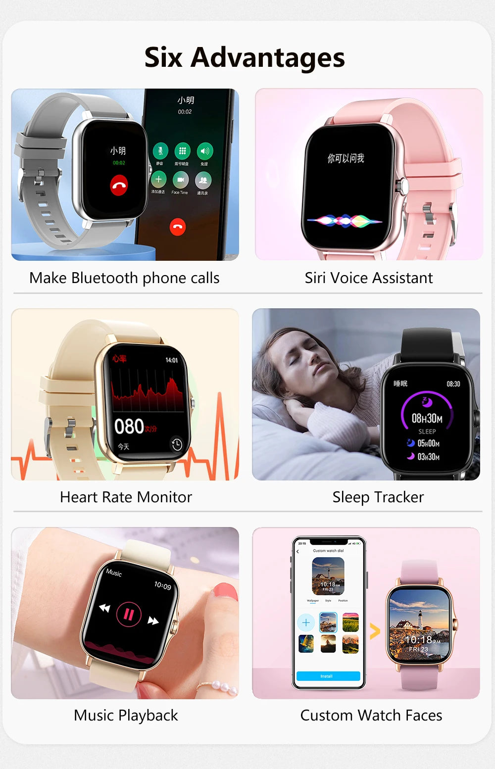 Multifunction Smart Watch For Men Women Kids Message Remind Music Control Sport Step Calories D13 Smartwatch Alarm Clock 116Plus