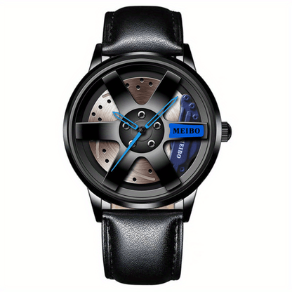 Men's Quartz Watch, Round Circle Case Stainless Steel Wristwatch For Men, Ideal choice for Gifts