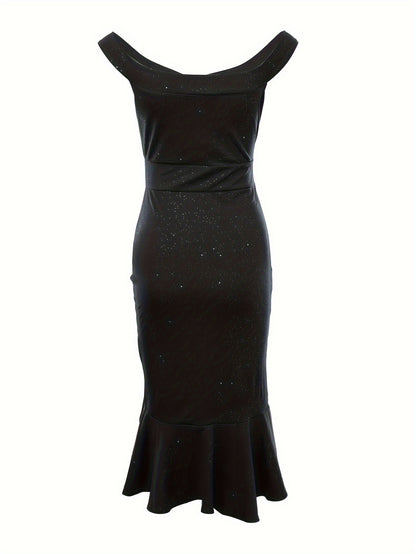 Women's Dresses Red Solid Ruffle Trim Dresses For Party Dressing