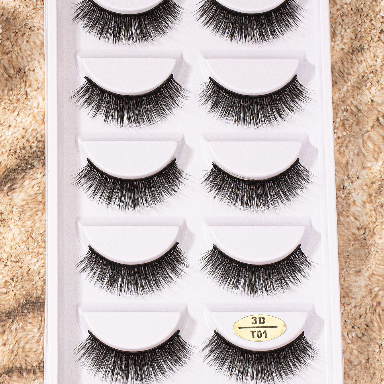 5 Pairs of Natural-Looking 3D Mink False Eyelashes - Fluffy, Wispy & Long-Lasting!